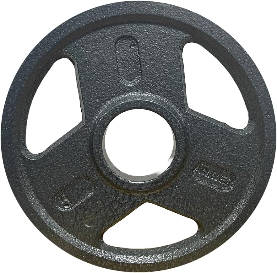 Triple-Grip Weight Plates Durable Cast Iron for Versatile Strength