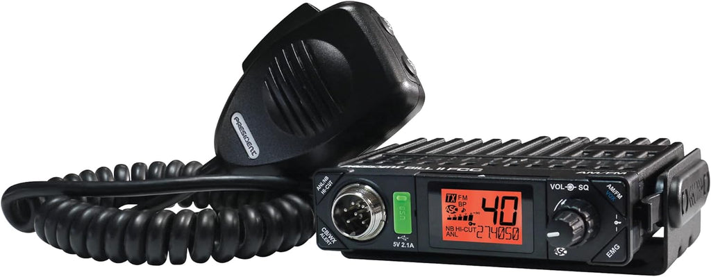 President Electronics Bill II FCC Ultra-Compact AM/FM CB Radio