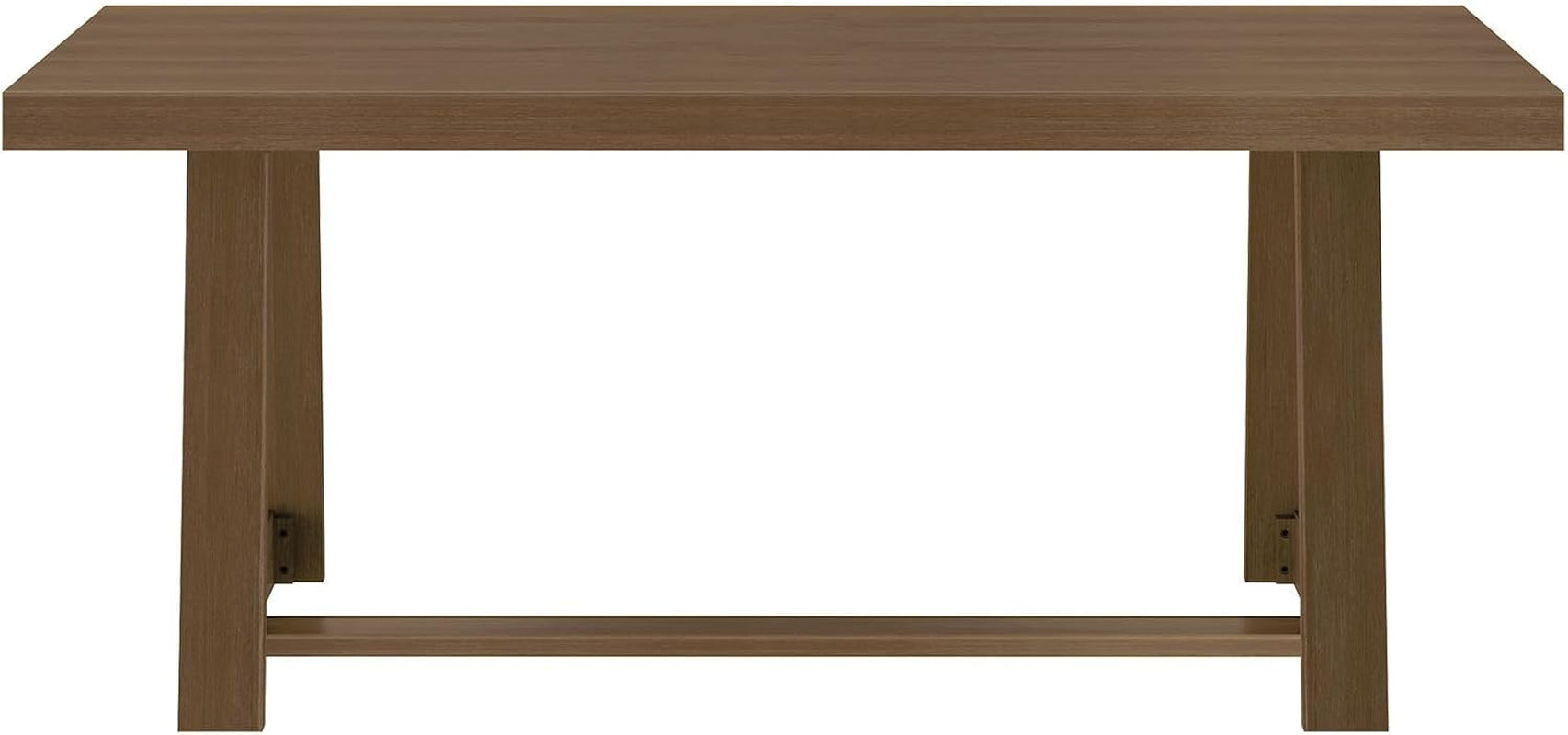 72 Inch Farmhouse Dining Table Solid Wood Rustic Kitchen Table Pecan