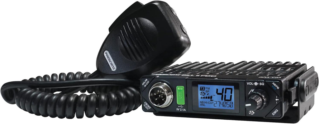 President Electronics Bill II FCC Ultra-Compact AM/FM CB Radio