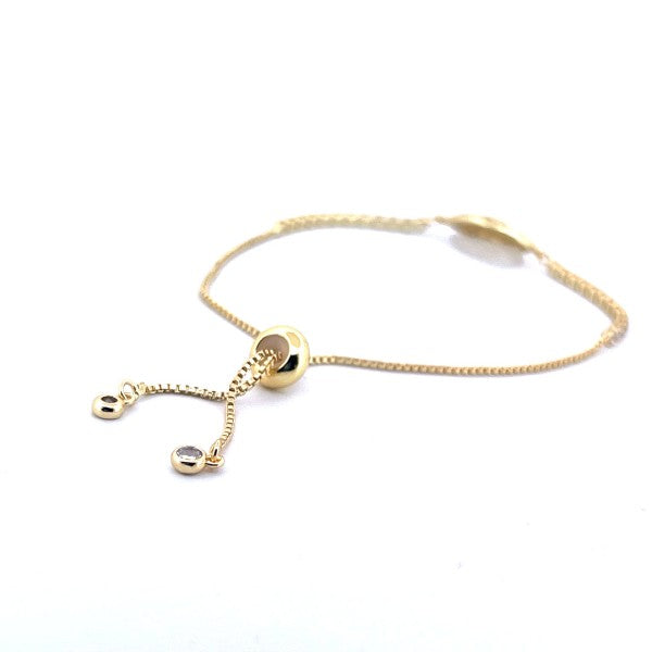 18K Gold Plated Evil Eye Tennis Bracelet with Blue