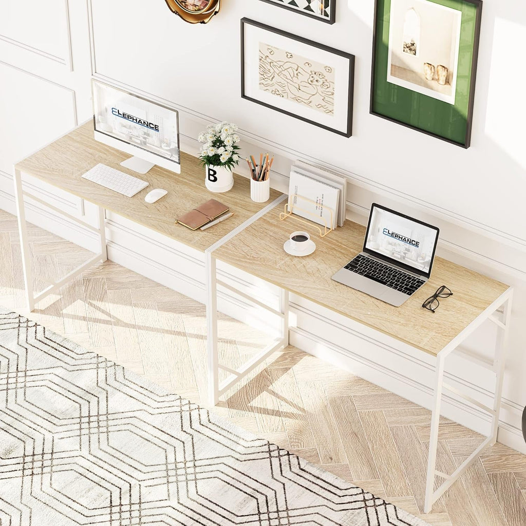 Folding Desk Writing Computer Desk for Home Office, No-Assembly Study