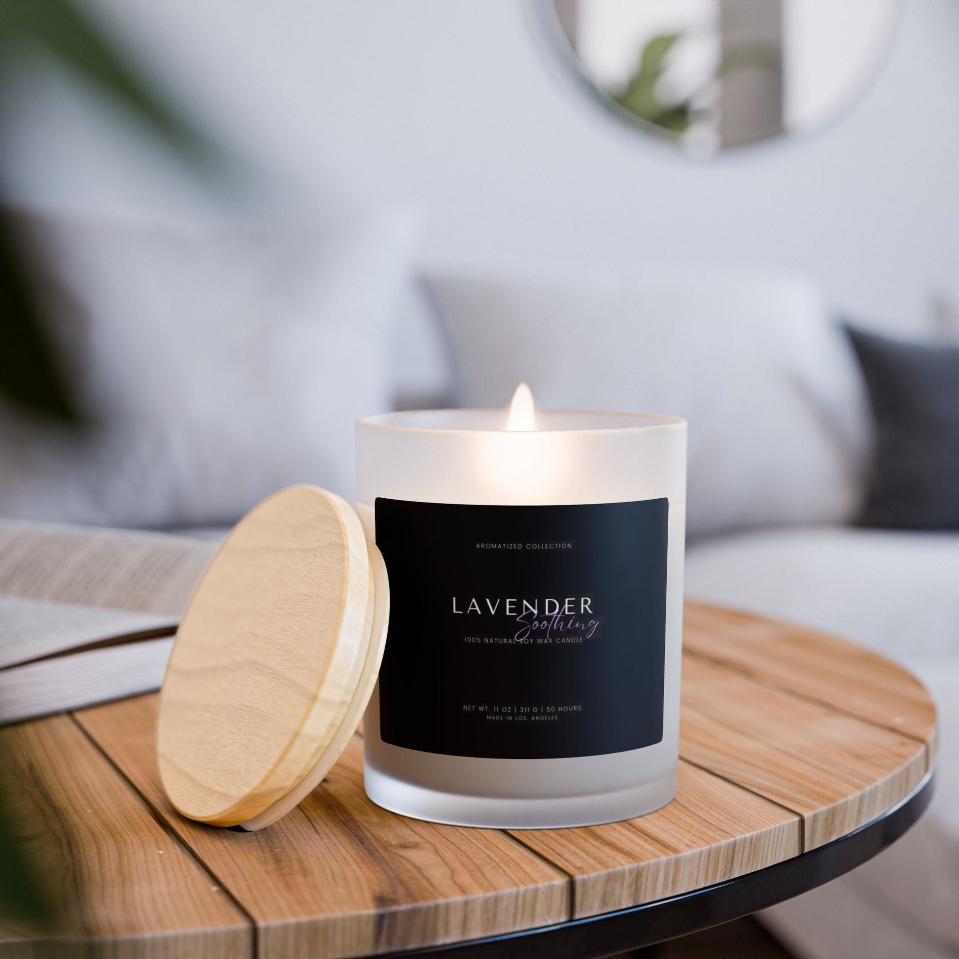 Lavender Candle - Aromatherapy Gift for Astrology Lovers, Relaxation,