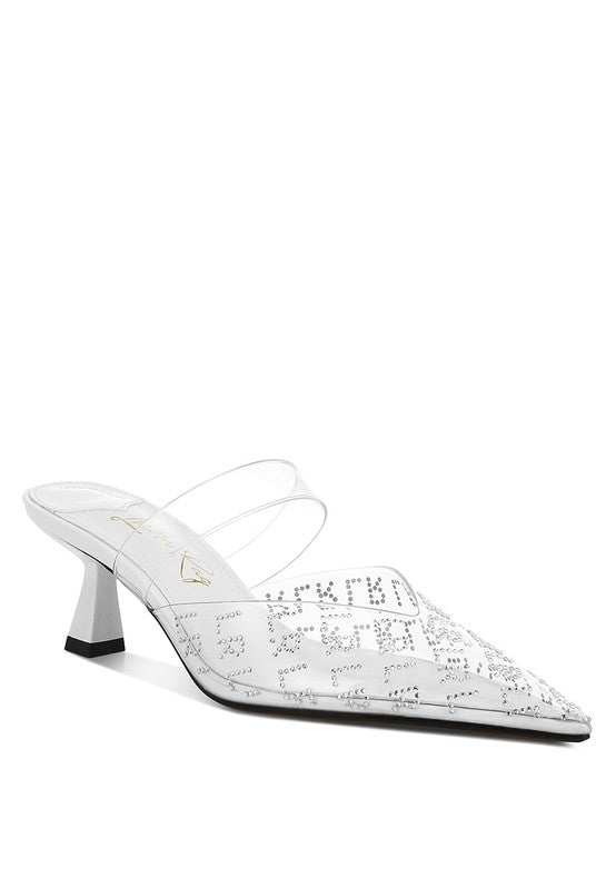Holin Pointed Toe Kitten Heels