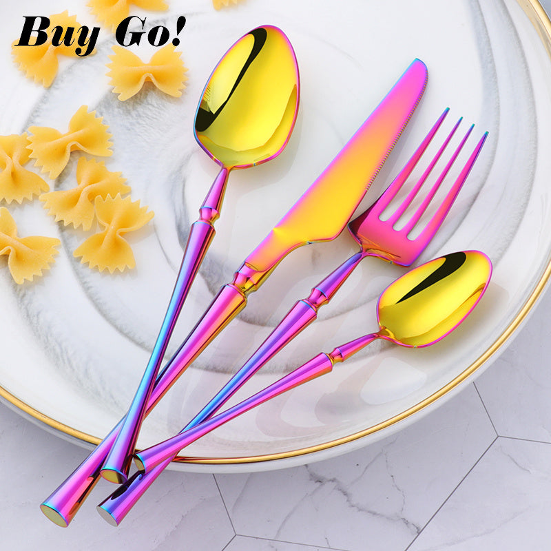 Stainless Steel Cutlery New Color Restaurant Small Waist Cutlery
