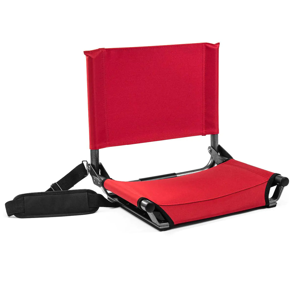 Cascade Mountain Tech Stadium Seat - Lightweight Portable Folding Chair for Bleachers and Benches - Red 17"
