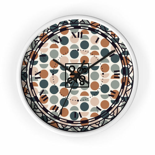 2882Time™ Halves & Wholes Retro Dot Geometric Clock