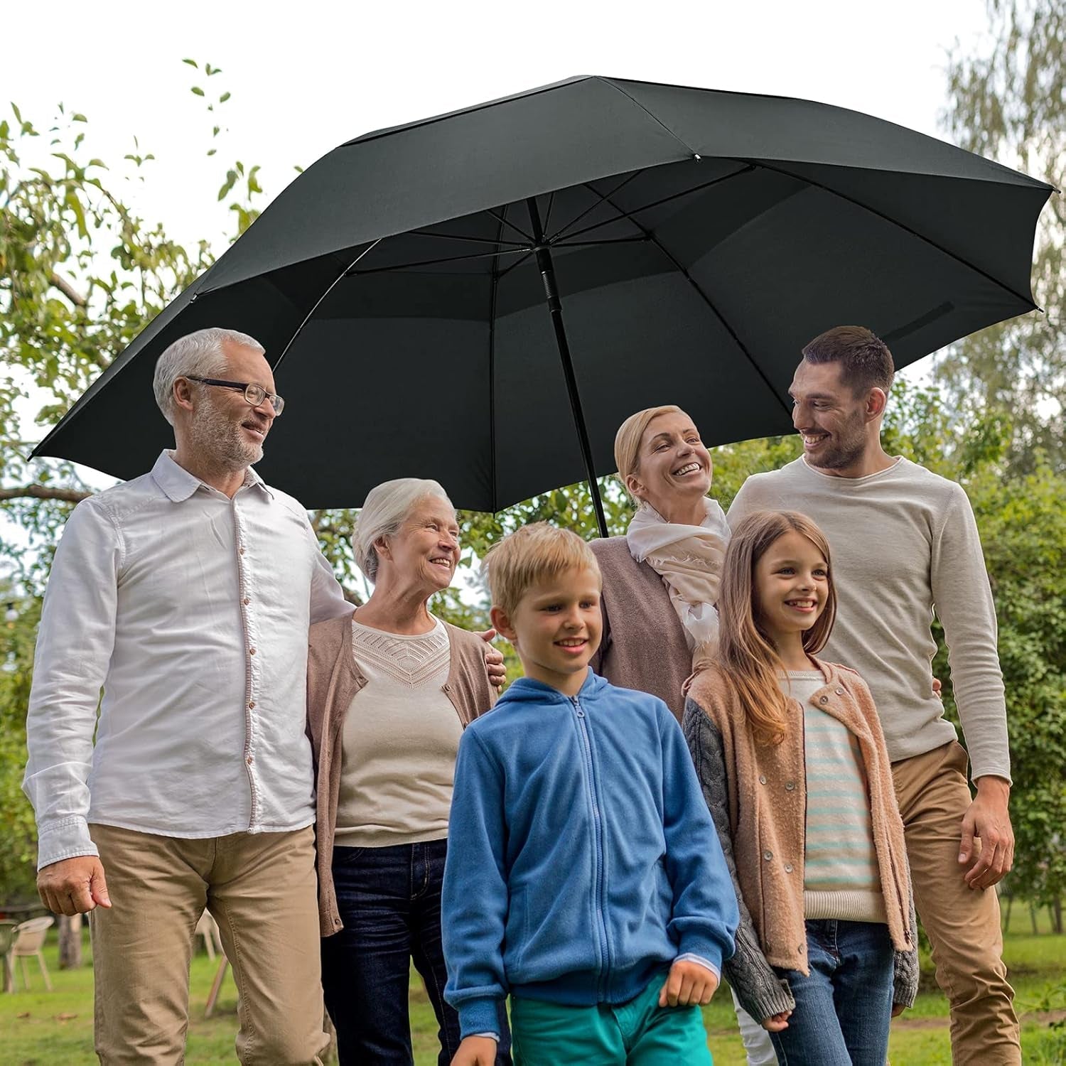 80 Inch Huge Large Oversize Golf Umbrella Double Canopy Vented