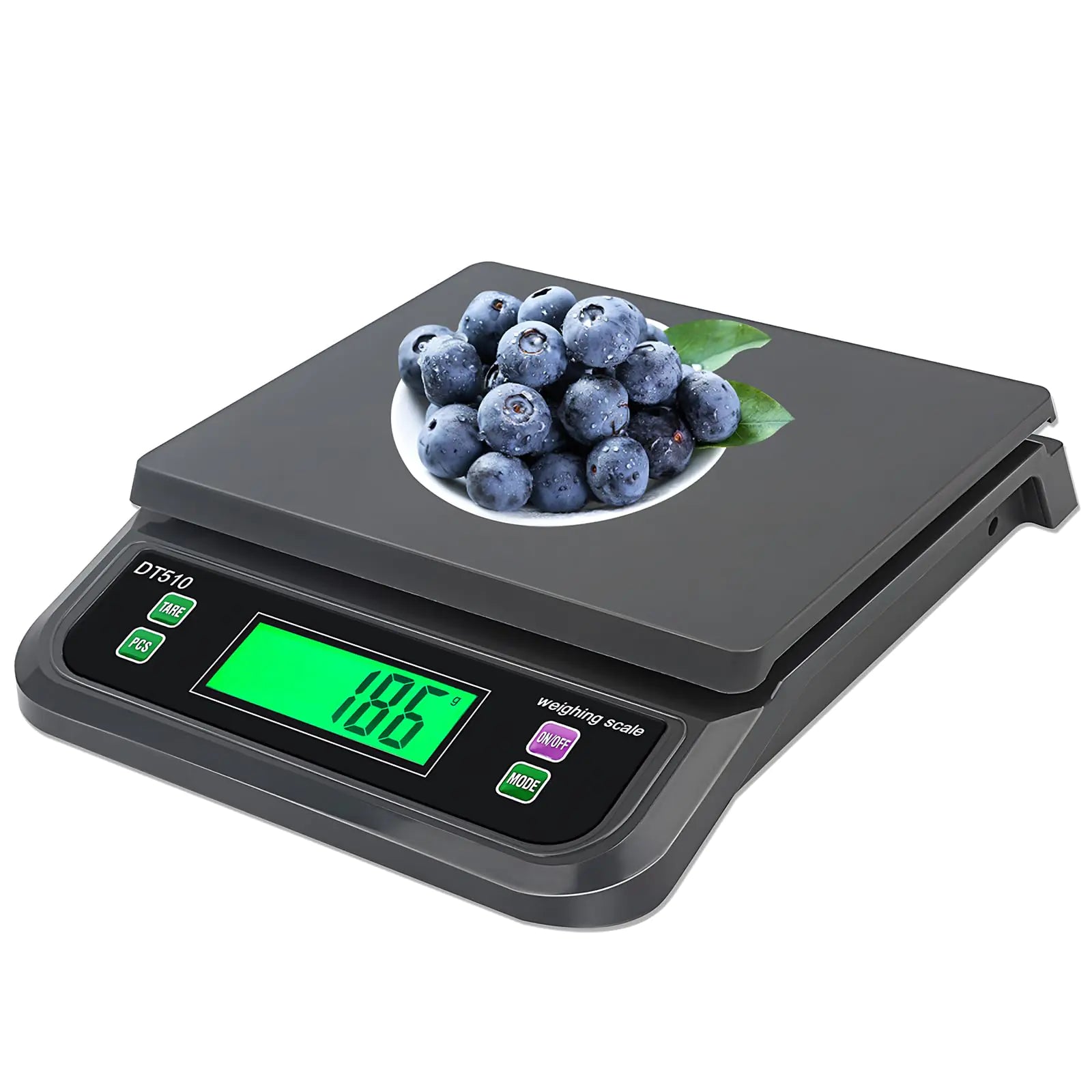 66LB 30kg Large Digital Kitchen Scale with Tare and Prep Counting Scales Commercial Food Baking Bakery Scales LCD Display Adapter Included g/oz/lb/kg/tl/ct 6 Unit for Deli Meat pet Food LNXDMWMS
