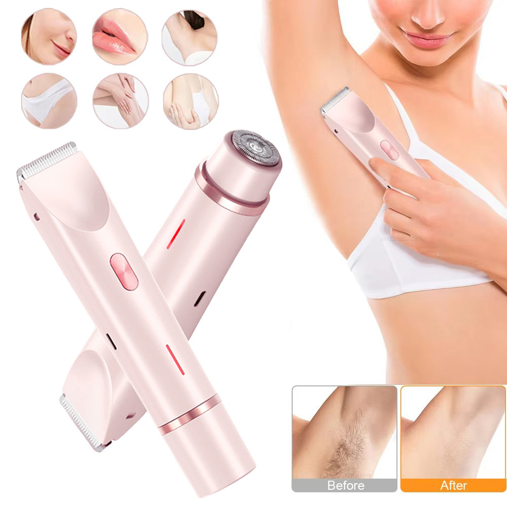 2 In 1 Hair Remover Women's Double Head Shaver Private Pubic Hair