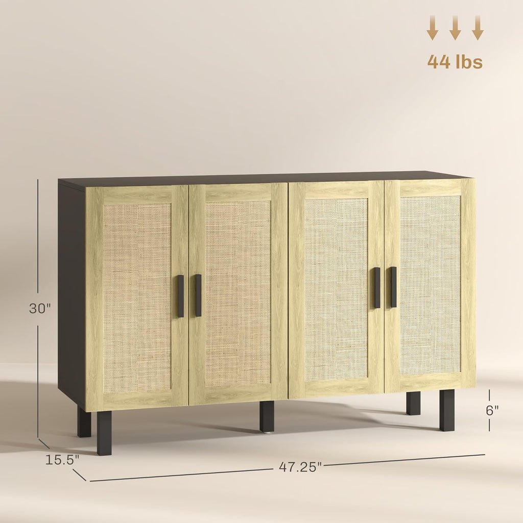 Sideboard Buffet Cabinet, Kitchen Cabinet, Coffee Bar Cabinet with 4