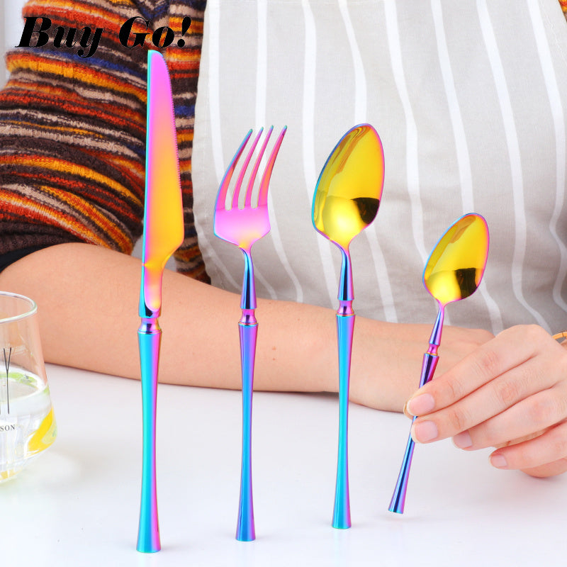 Stainless Steel Cutlery New Color Restaurant Small Waist Cutlery