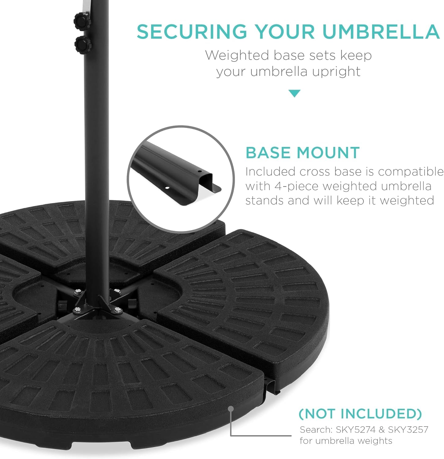 10Ft Offset Hanging Market Patio Umbrella W/Easy Tilt Adjustment,