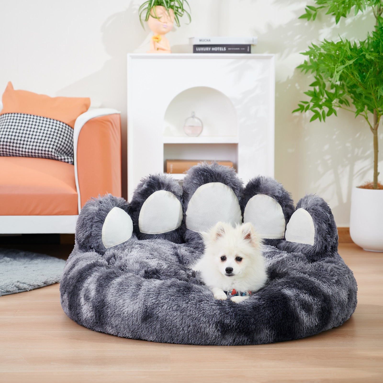 Cute Dog Bear Paw Shape Dog Bed, Dog Beds & Furniture For Small And