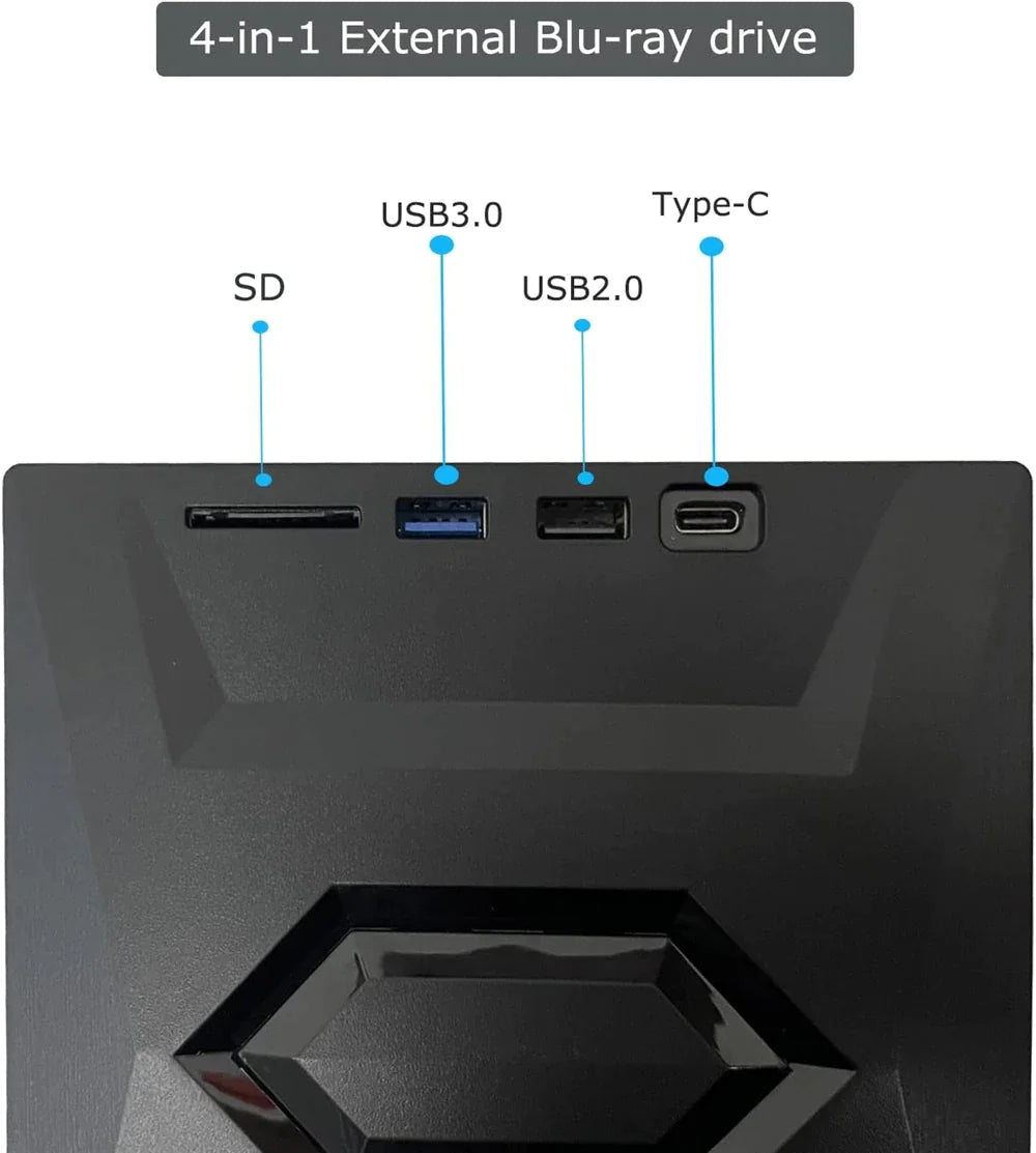 External CD DVD Drive USB 3.0 Writer Burner Player for PC Laptop Windows 11 10