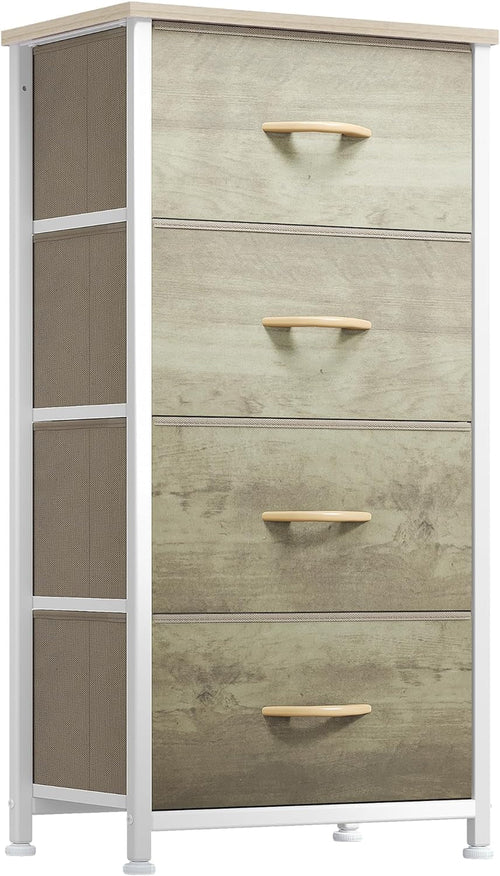Dresser with 4 Drawers - Fabric Storage Tower, Organizer Unit for