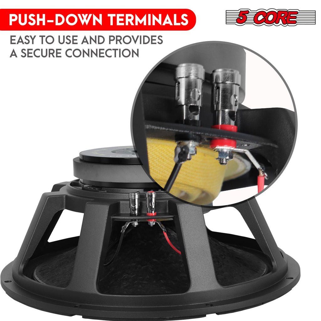 5Core 15 Inch Subwoofer Speaker 1500W Peak 8 Ohm Full Range