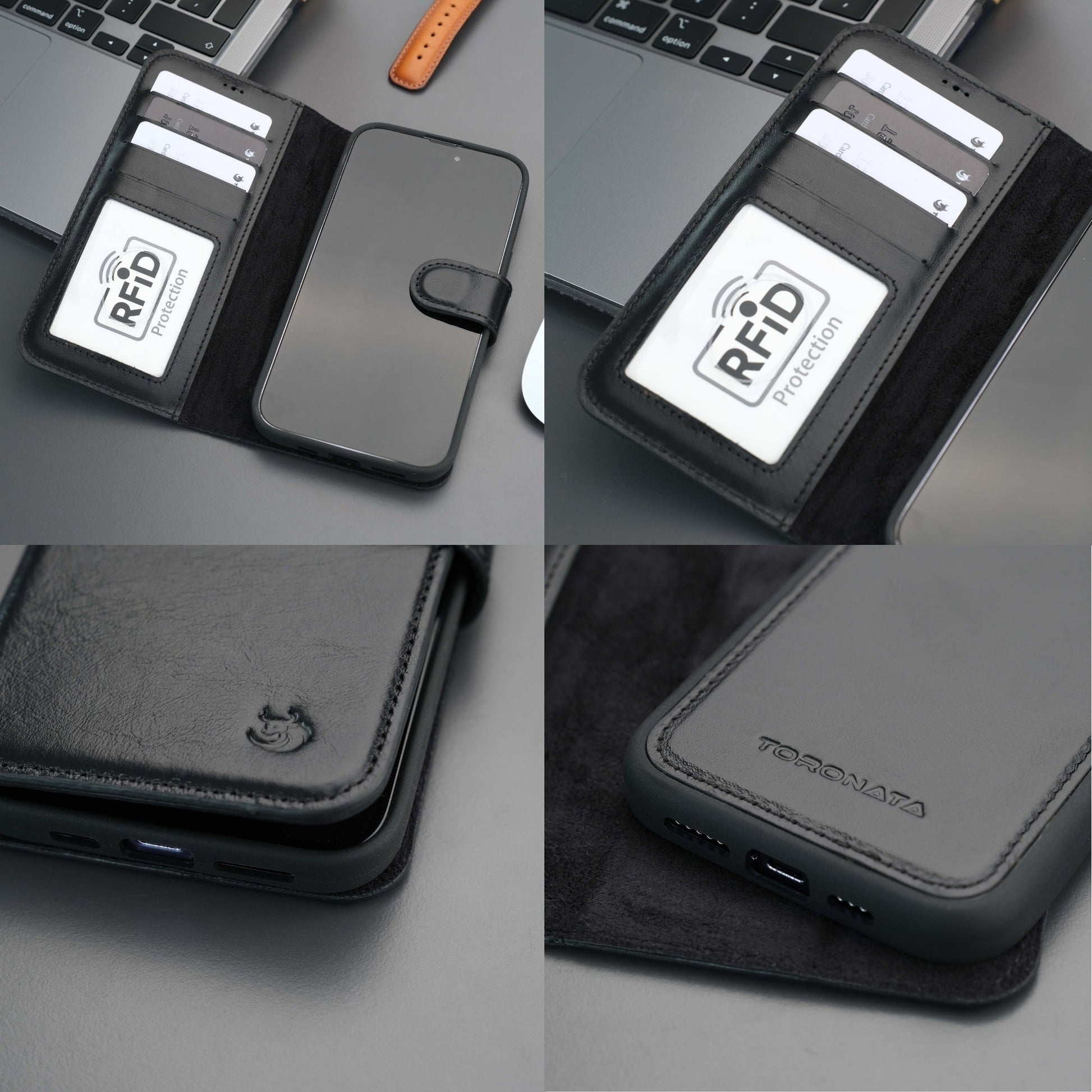 Casper iPhone 16 Pro Wallet Case Leather MagSafe