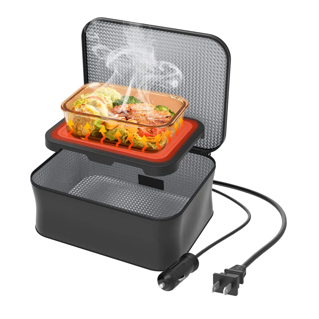 TN TONNY Mini Portable Oven12V /110V Electric Lunch Box Personal Food Warmer Microwave Heated Lunch Box Portable Lunch Totes for Office/Home/Truck/Outdoor