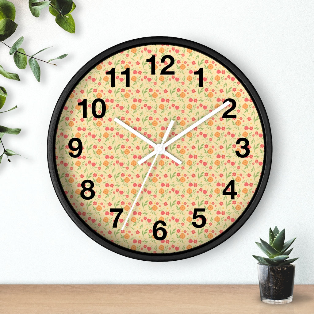 2882Time™ Cottagecore Ditsy Floral Geometric Clock