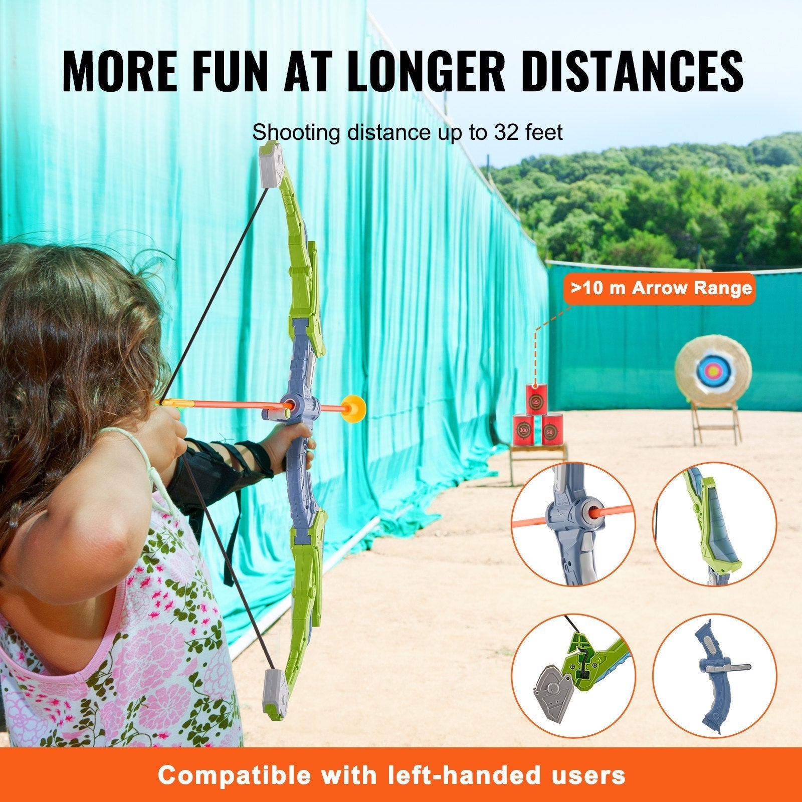 VEVOR Bow And Arrow Set For Kids, 2 Pack LED Light Up Archery Set With