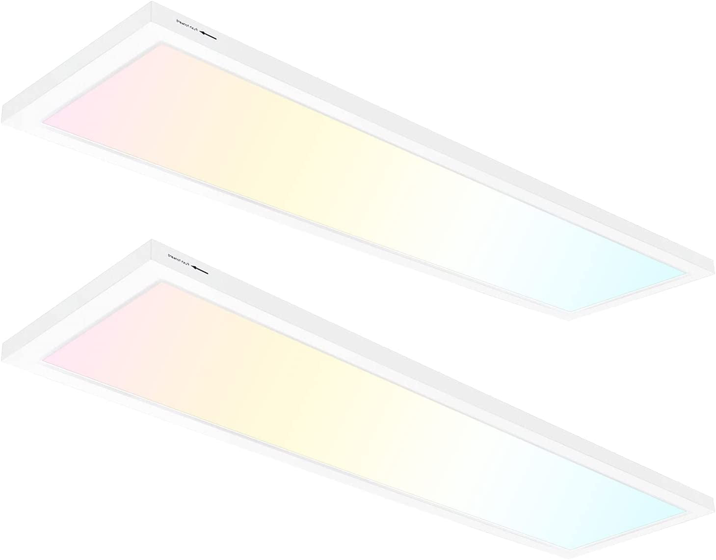 1X4 FT LED Flat Panel Selectable CCT Flush Mount Light,4800Lm,48W