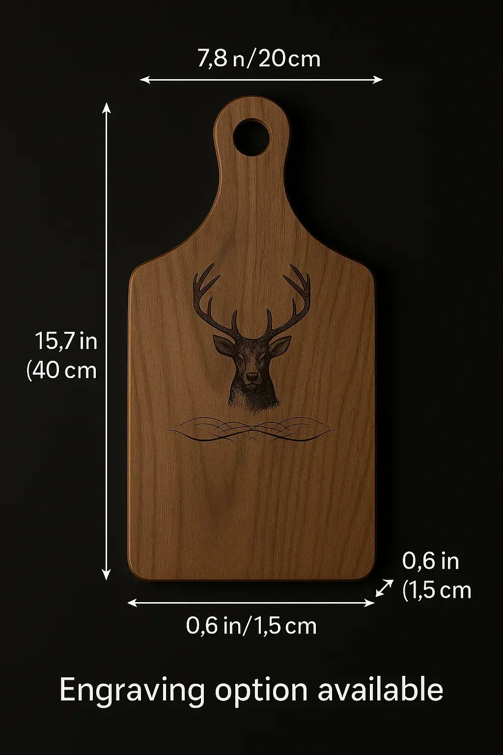 Wooden cutting Board with customize engraving