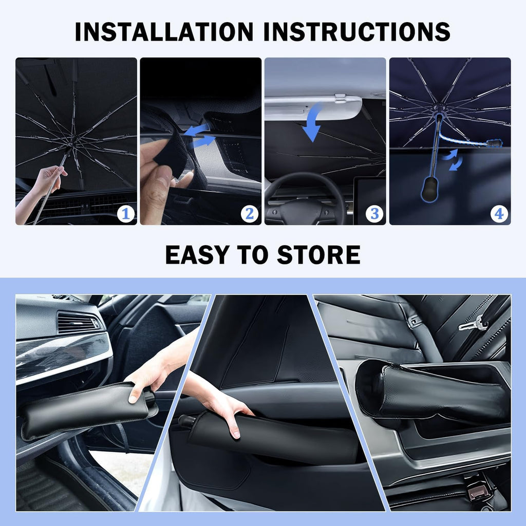Tesla Cybertruck Sunshade Umbrella 2024-25 Blackout UV