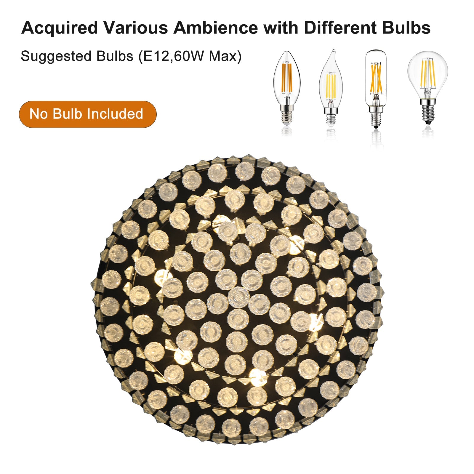 Black luxury modern style crystal lights, large ceiling chandeliers,