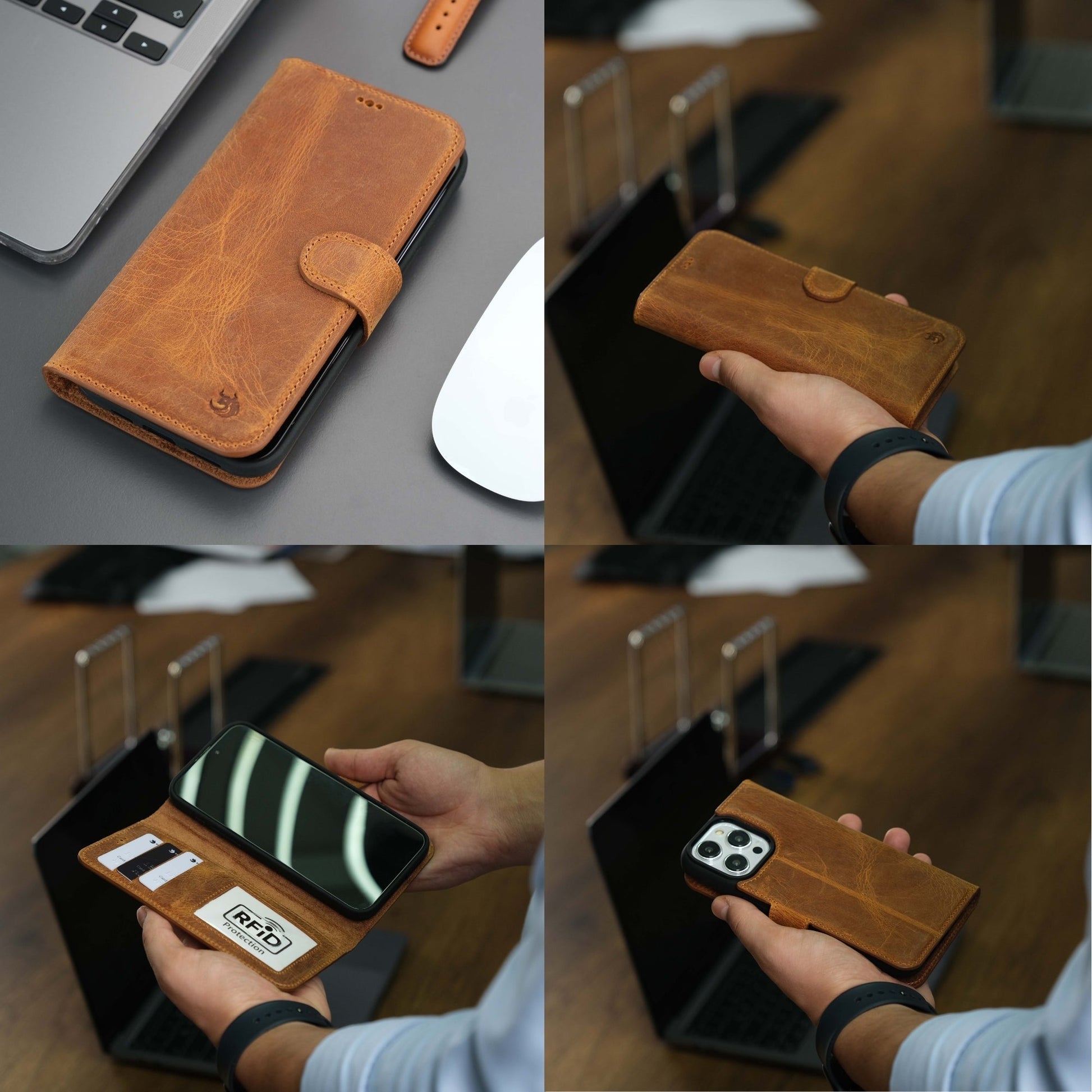 Casper iPhone 16 Pro Wallet Case Leather MagSafe