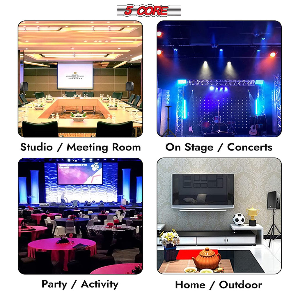 5 Core Speaker Stand Tripod Heavy Duty Adjustable Up to 72 Inch DJ