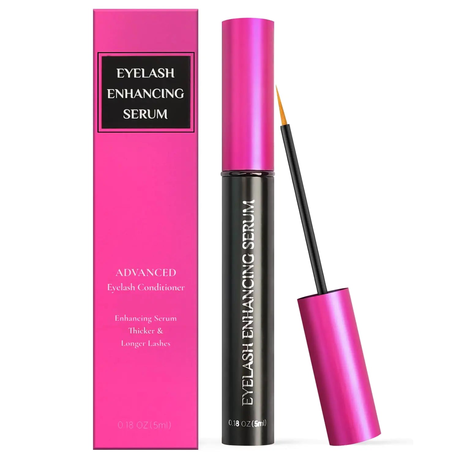 Eyelash Growth Serum with Biotin & Advanced Peptides Complex Lash Serum for Eyelash Growth Promotes Thicker & Longer Healthy Eyelashes 0.18 Fl. Oz. (5ml)