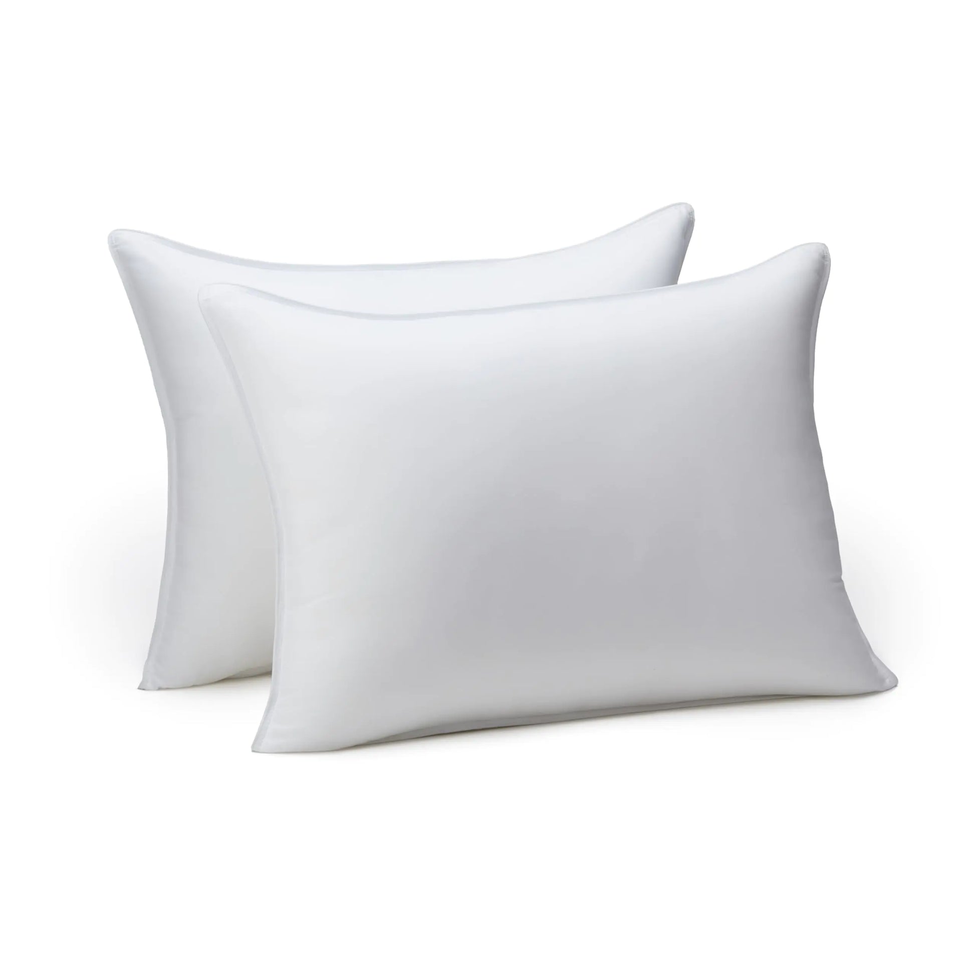 Amazon Basics Down Alternative Pillows for Stomach and Back Sleepers Soft Density Standard Pack of 2 White 26 in L x 20 in W