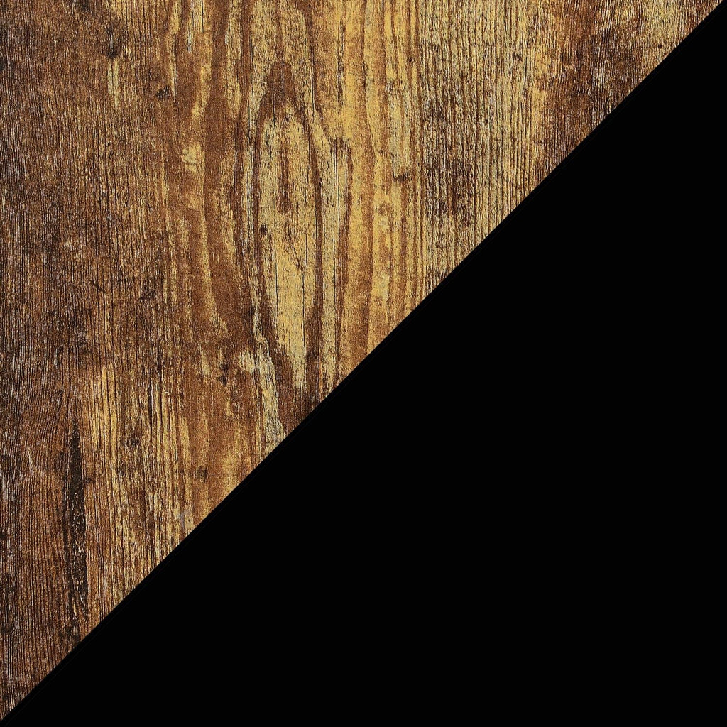 Barnwood/Black Student Desk with Shelves, No Tools