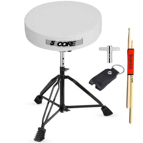 5Core Drum Throne Padded Guitar Stool Adjustable Drummer Seat for
