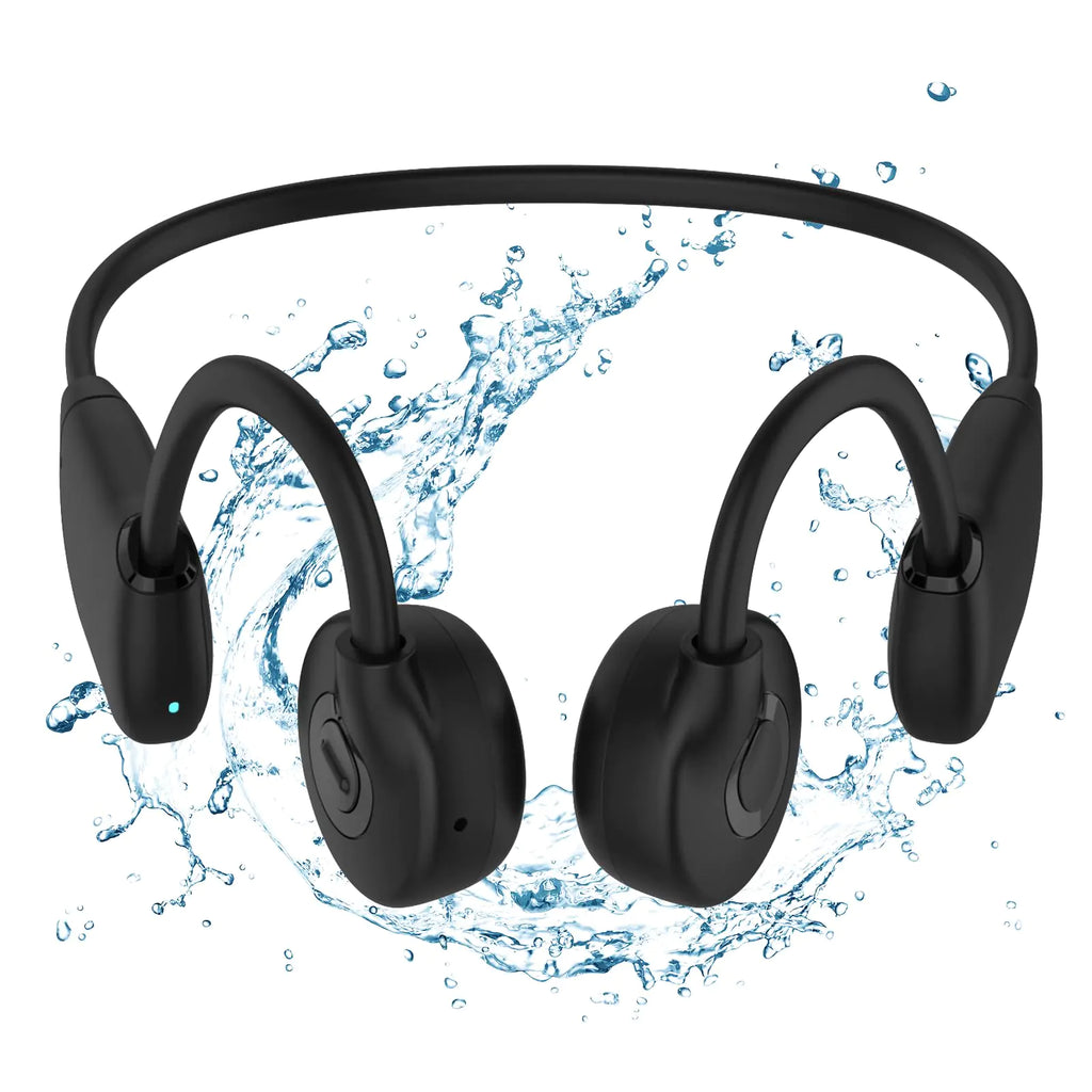 Bone Conduction Headphones Bluetooth 5.3 Open Ear Headphones 30GB MP3 11Hrs Wireless Sports Earphones IPX6 Waterproof Sweatproof Headset Outer Ear Headphones for Running Workouts with Earbuds