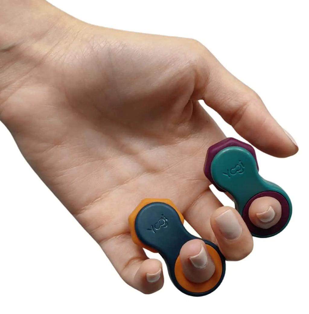 Yogi Fidget Toy - Patented Fidget Spinner Design Desk Toy for Office Anxiety Relief ADHD Toy Autism Quiet Fidget Toys for Adults & Kids Five Ring Sizes Easy to Use Sensory Toy (2 Pack)