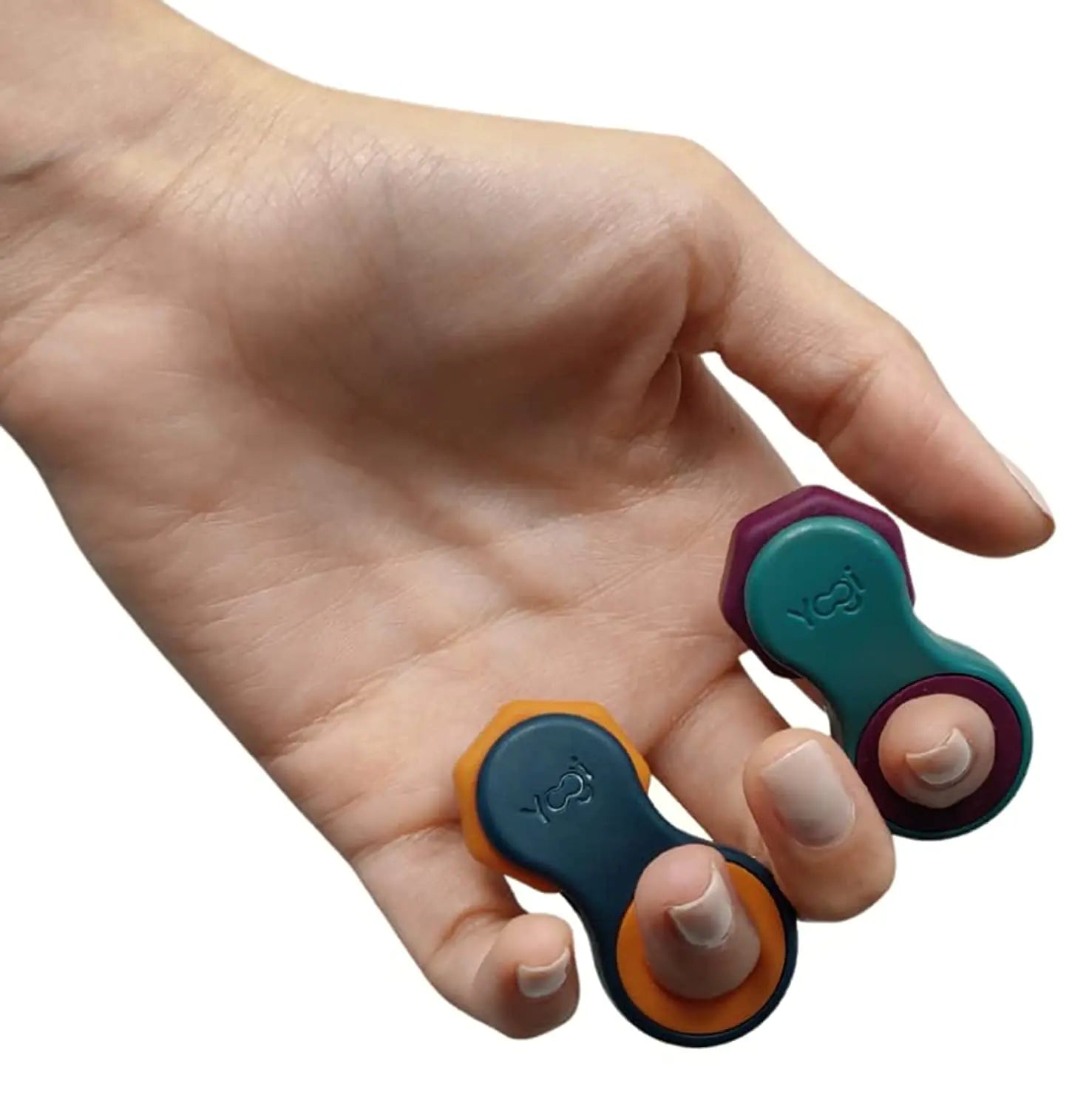 Yogi Fidget Toy - Patented Fidget Spinner Design Desk Toy for Office Anxiety Relief ADHD Toy Autism Quiet Fidget Toys for Adults & Kids Five Ring Sizes Easy to Use Sensory Toy (2 Pack)