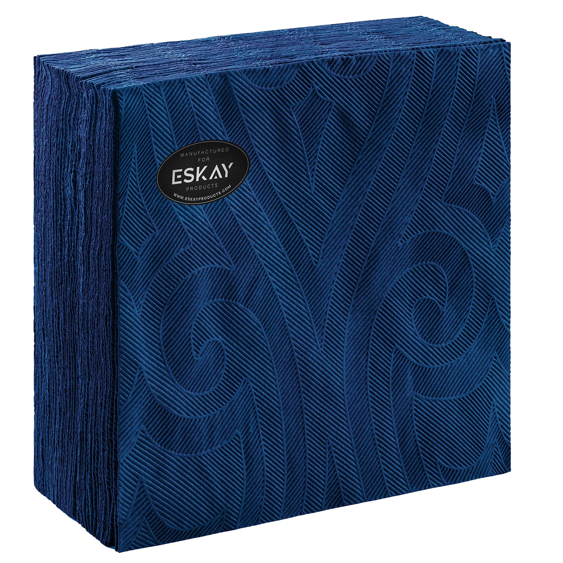 Dark Blue Dinner Extra Heavy Paper Napkins - 8"x 8"- Disposable Dinner Napkins - Alternative To a Real Cloth Napkin - Elegant Designed Napkin 40-Bag
