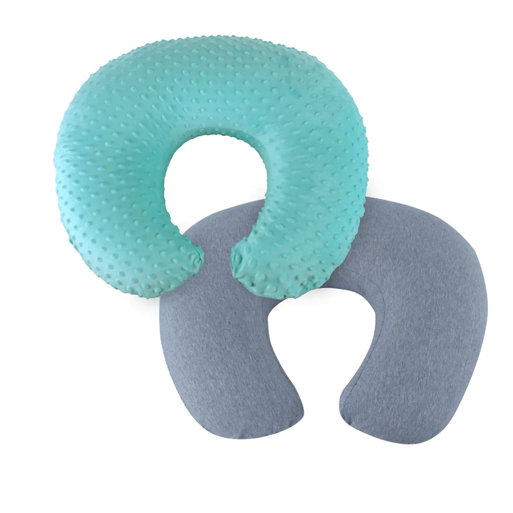 NiSleep Nursing Pillow for Breastfeeding and Bottle Feeding Pillow Support for Mom and Baby with 2 Removable Machine Washable Cover Ergonomic Breastfeeding Pillow(Light Green)