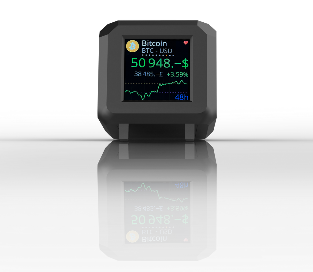 Black Whale Crypto Ticker - LCD Display for Coin & Fiat Currencies