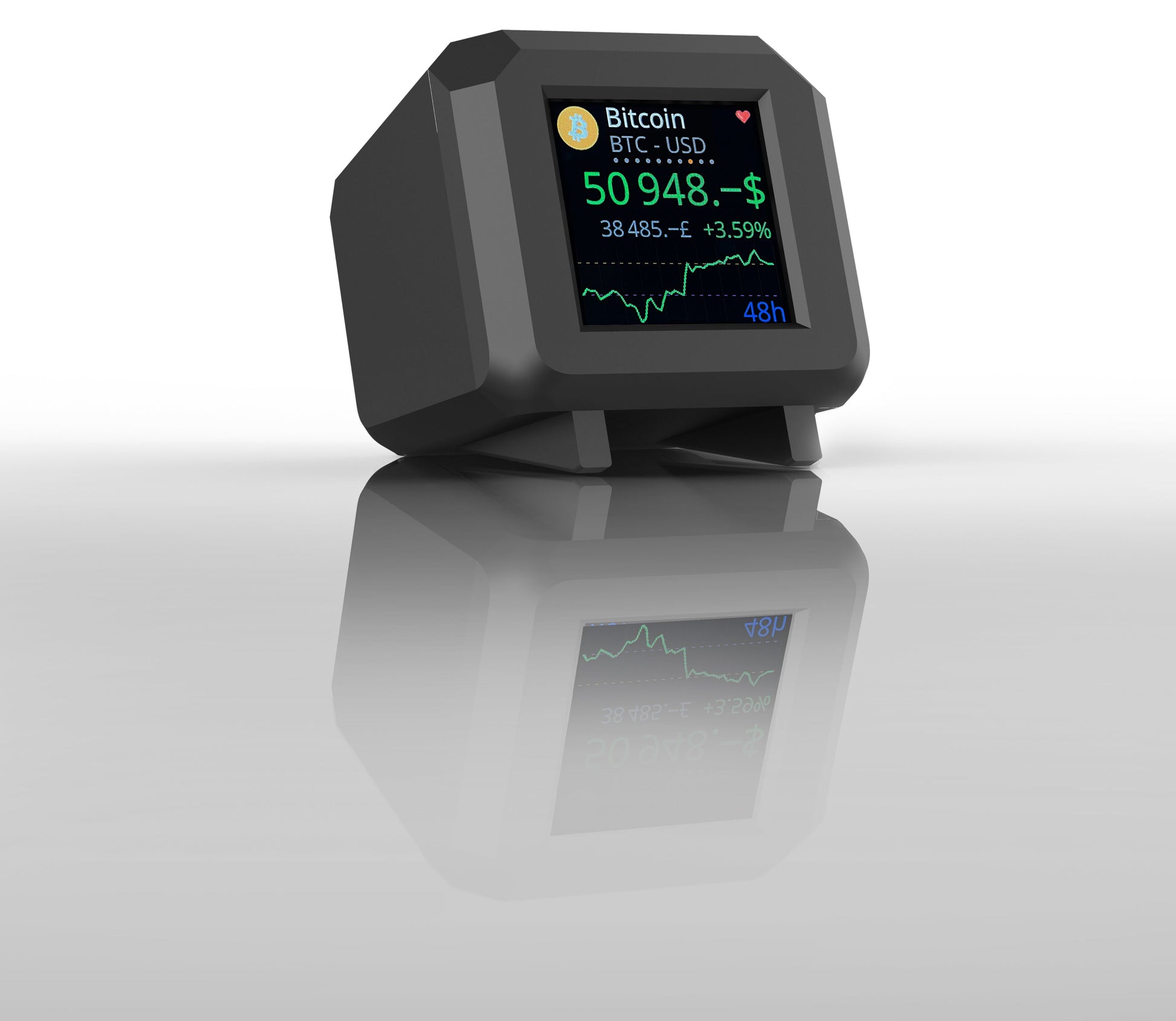 Black Whale Crypto Ticker - LCD Display for Coin & Fiat Currencies
