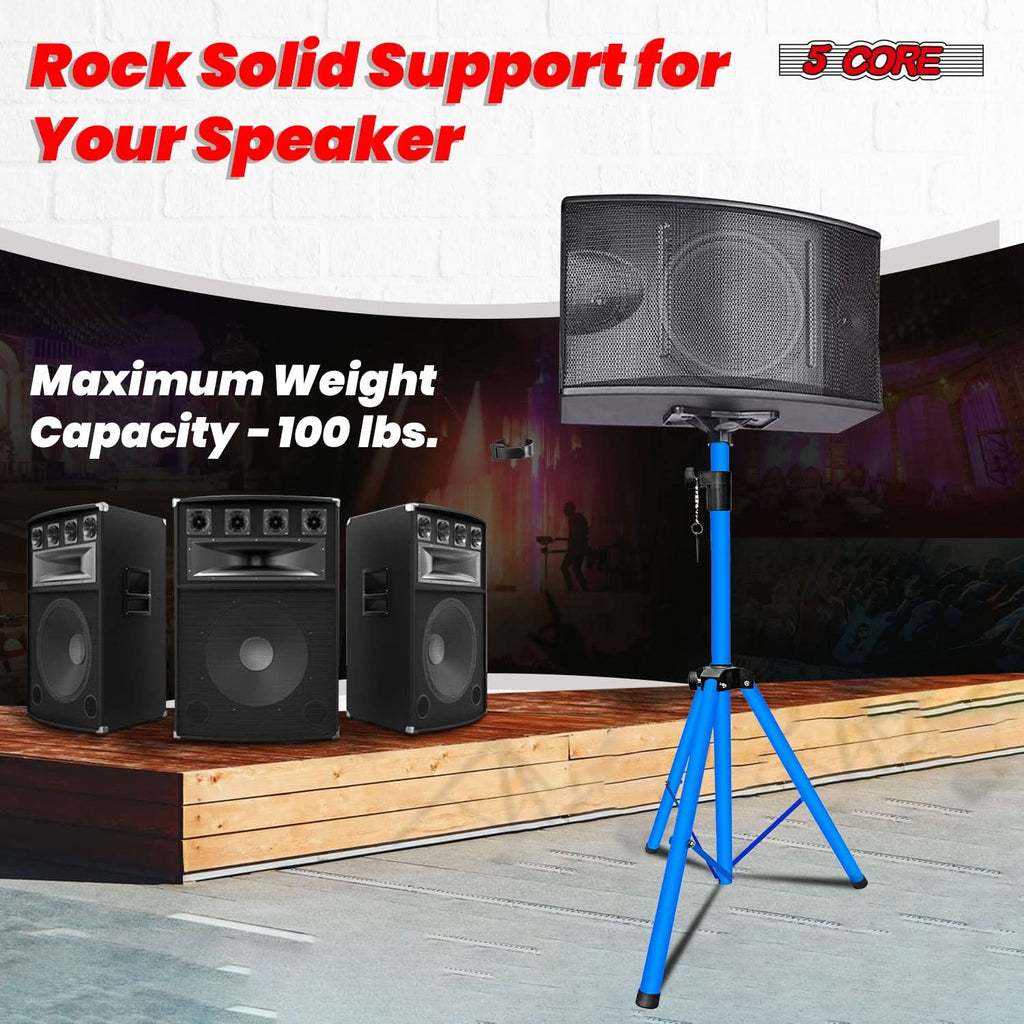 5 Core Speaker Stand Height Adjustable PA DJ Tripod Studio Monitor