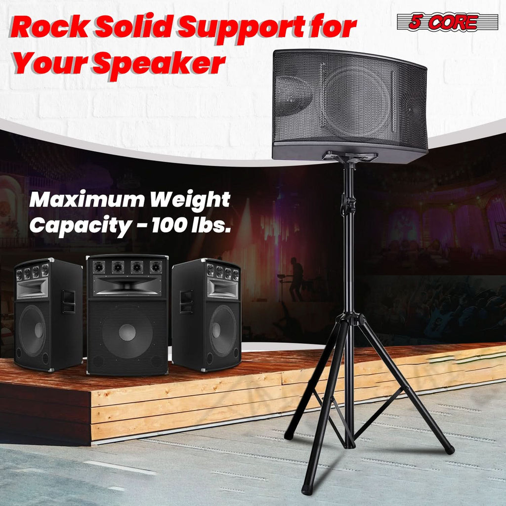 5 Core Speaker Stand Height Adjustable PA DJ Tripod Studio Monitor