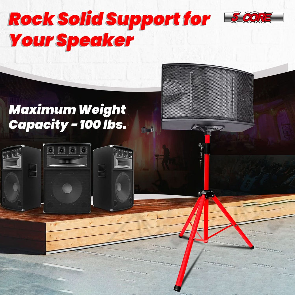 5 Core Speaker Stand Height Adjustable PA DJ Tripod Studio Monitor