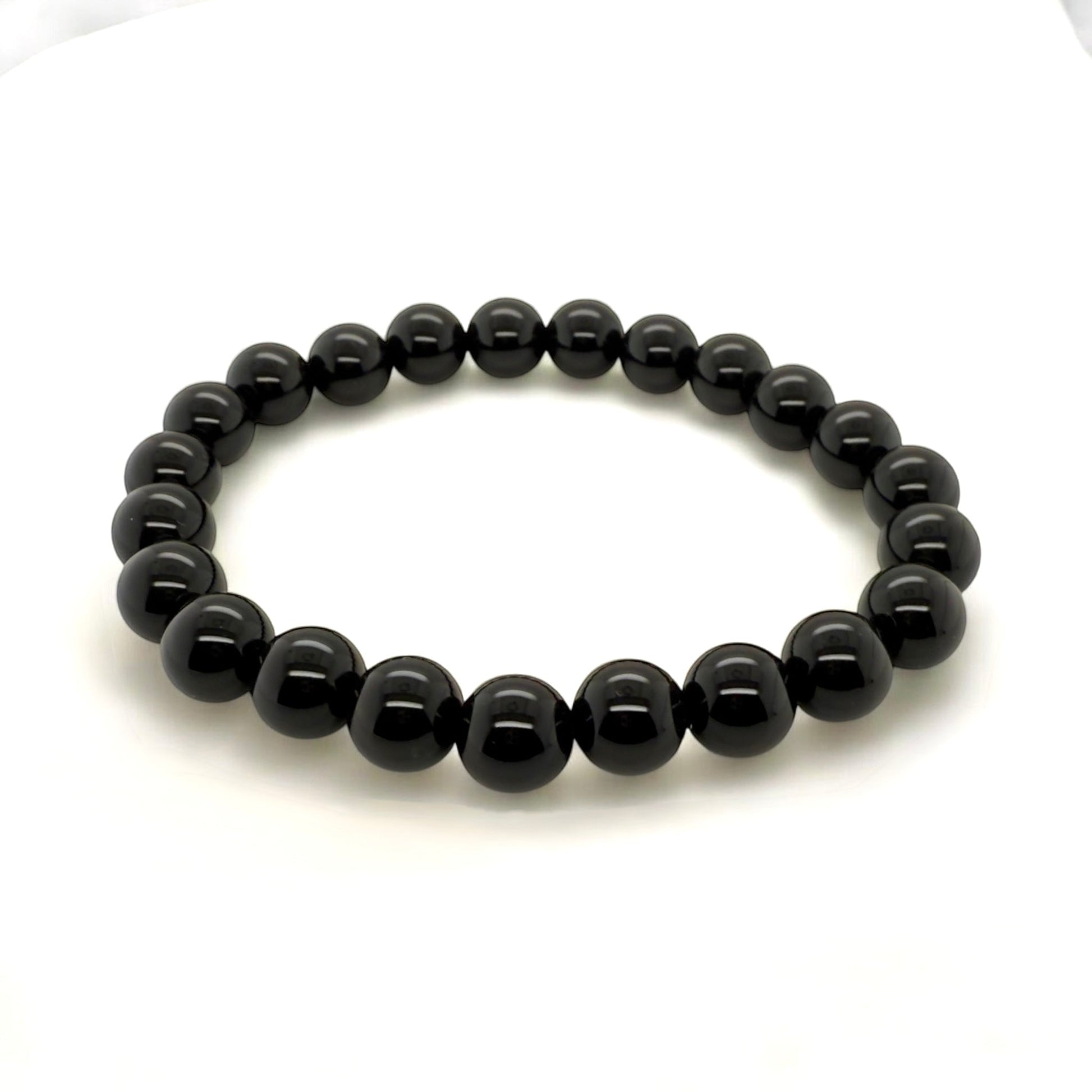 Black Tourmaline Bracelet Stretch Fit Handmade 8mm