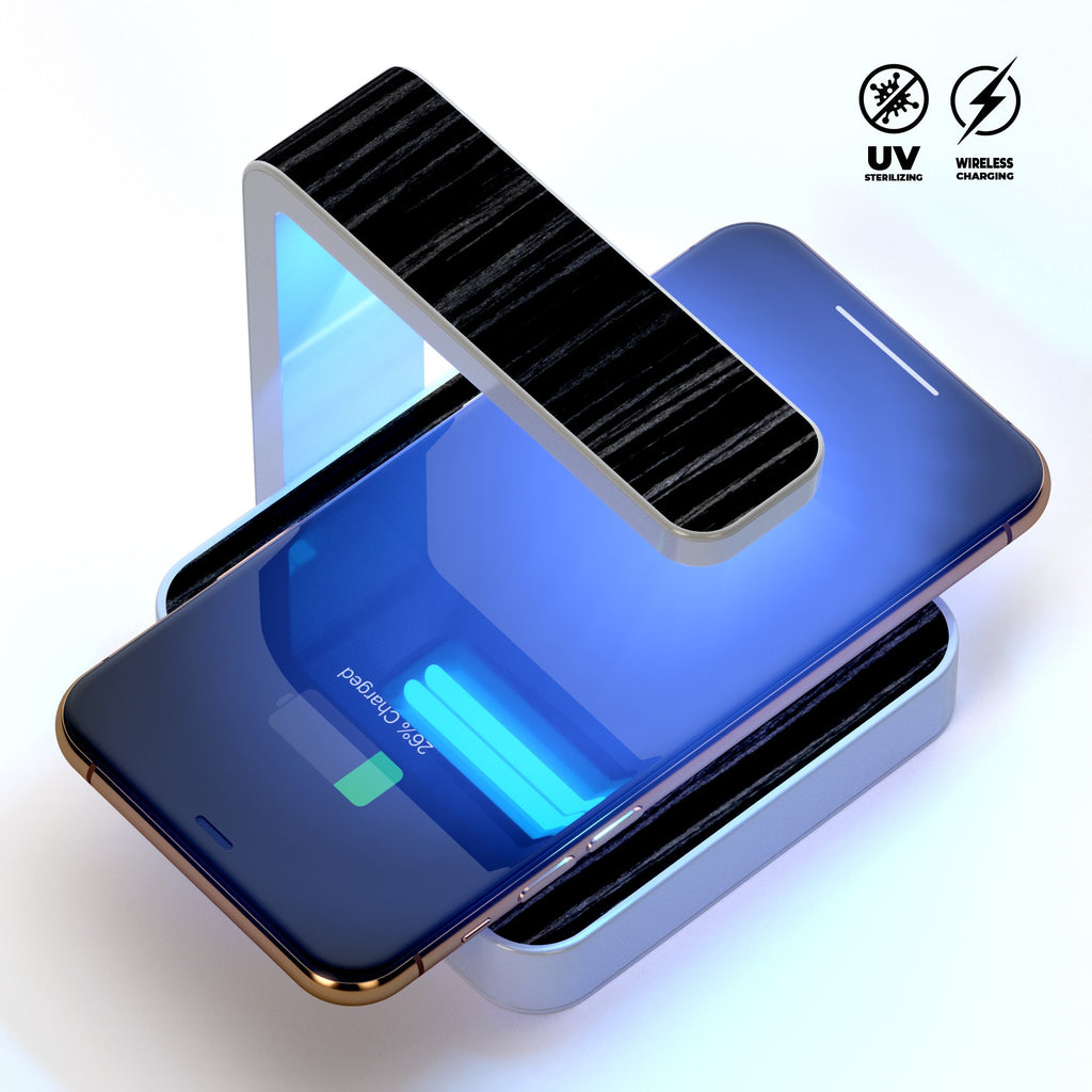 Black Wood Texture UV Germicidal Sanitizing Sterilizing Wireless Smart