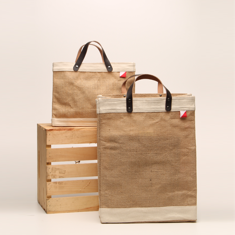 Bazaar Jute and Leather Market Tote Bag