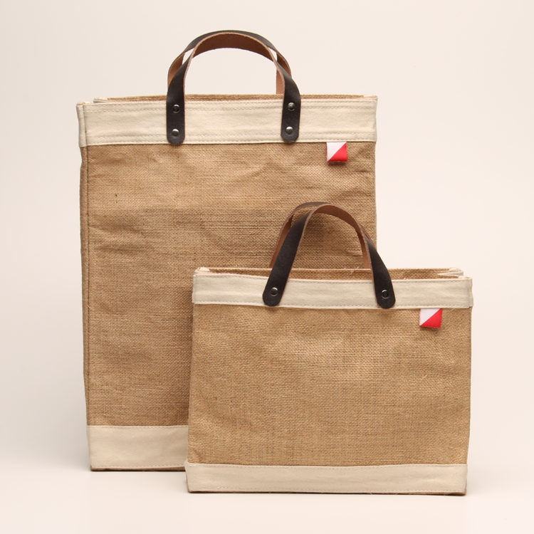 Bazaar Jute and Leather Market Tote Bag