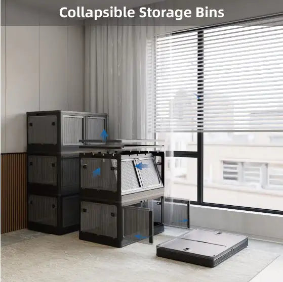 4 Packs Of Clear Stackable Storage Bins